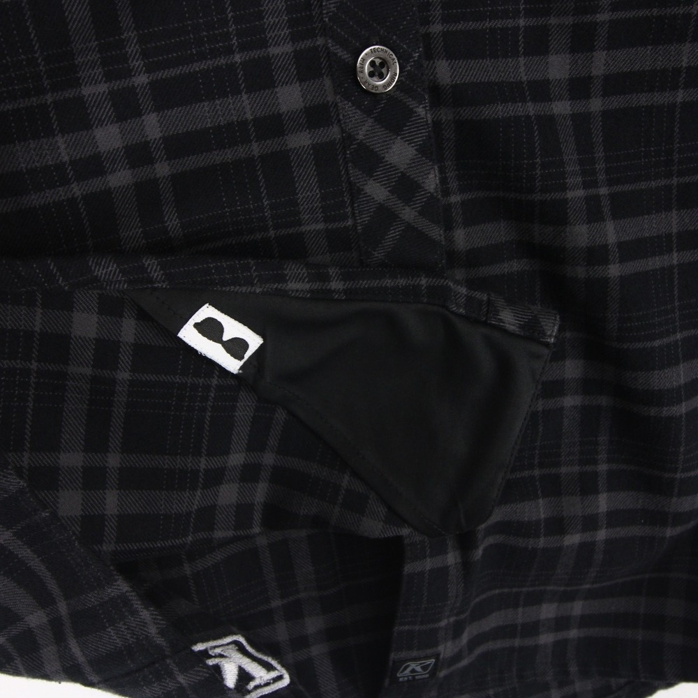 Klim Upland Flannel Shirt Womens M Black Plaid Long Sleeve Button Up Outdoor - Picture 8 of 10